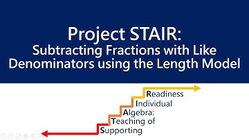 Subtracting Fractions with Like Denominators using the Length Model