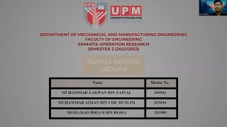 EMM4713 - GP 6 SIMPLEX METHOD TASK WEEK 5 Net Worth