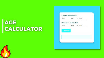 🔴HOW TO MAKE AGE CALCULATOR USING HTML CSS AND JAVASCRIPT? 🔥|@becodewala #js #agecalculator