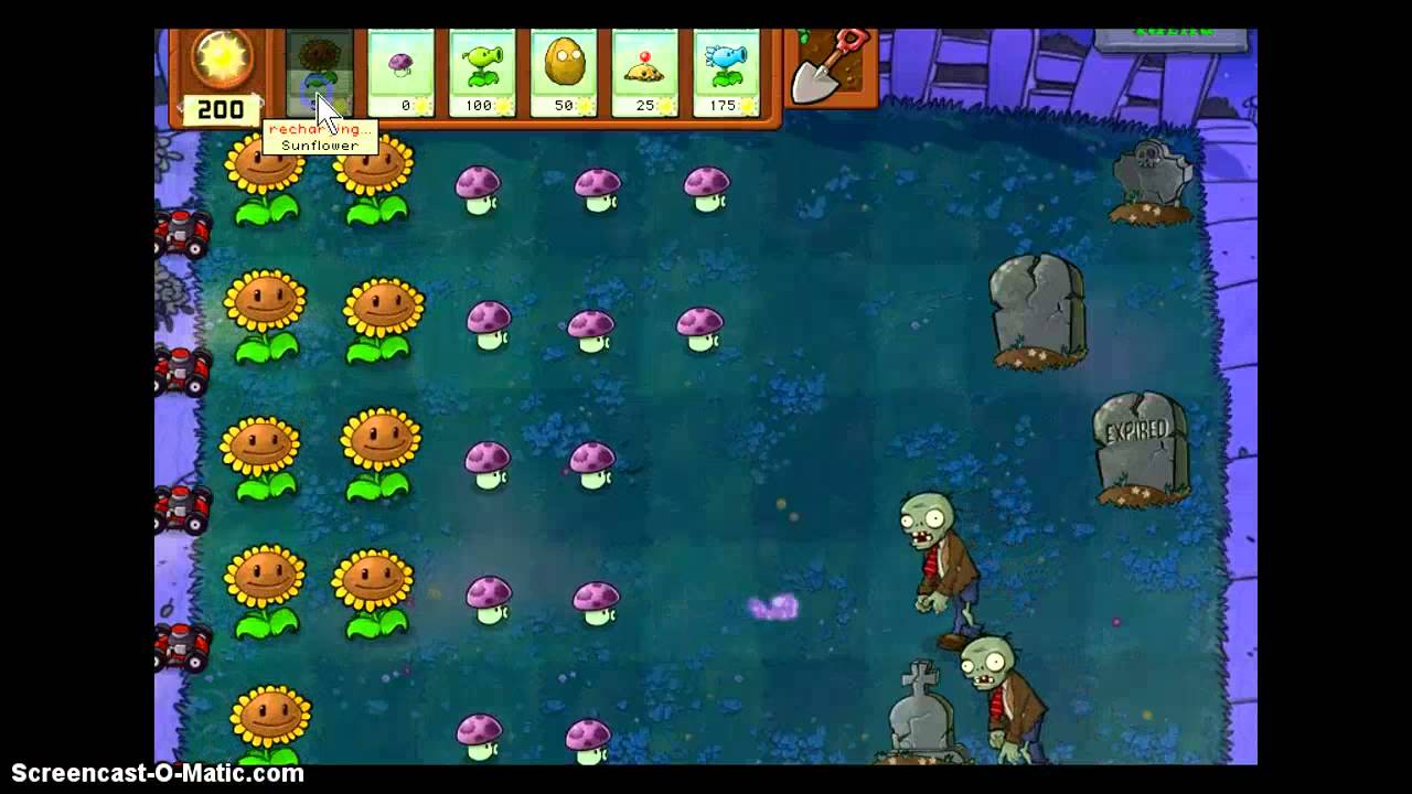 Como pasar el nivel 2-1 de Plantas Vs Zombies - YouTube