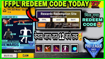FFPL 500K LIVE WATCHING REDEEM CODE 🤩| FF REDEEM CODE TODAY 🛑| 30 JANUARY REDEEM CODE TONIGHT UPDATE