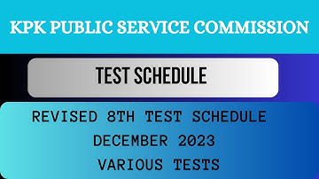 KPPSC 8th Schedule | KPPSC Test Schedule | Revised 8th Schedule | December 2023 Test Schedule