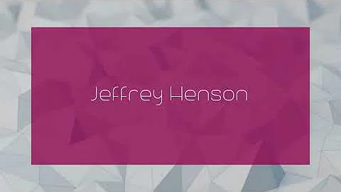 Jeffrey Henson - appearance