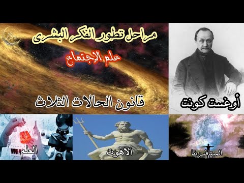 مراح ل تطور الف كر البشري قانون الحالاث الثلاث عند أوغ ست كونت علم الإجتماع