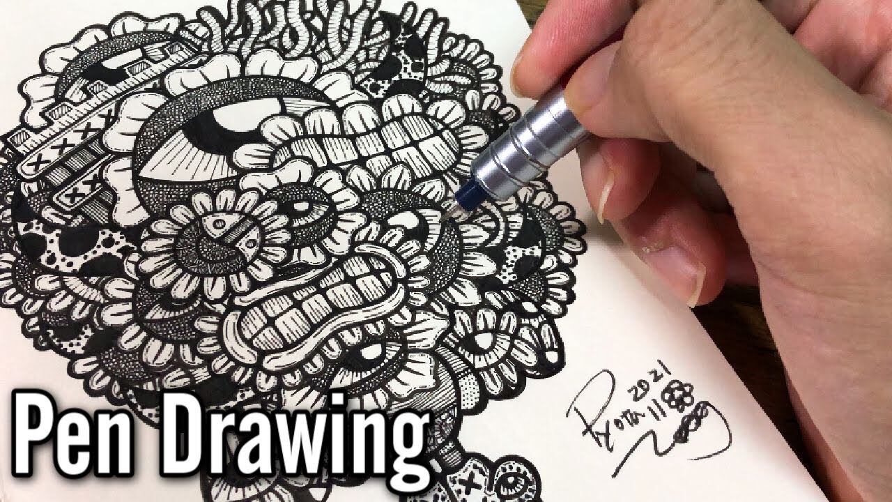 ペン画】絵師がミラーレス一眼『ZV-E10』を購入した話をしながら絵を
