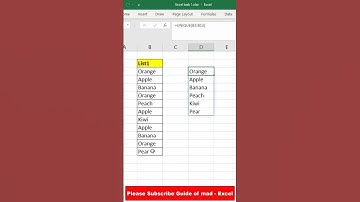 2 Simple Ways to Remove Duplicates Create List of Unique Values in Excel #ytshorts #guideofmadshorts