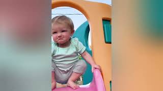 Funny Babies playing Slide fails _Cute Baby video || 🤩😅😁Cute babies