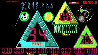 2x SPEED 2048 seconds with binary  countdown timer  alarm🔔
