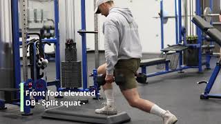 Front foot elevated - DB -Split squat -