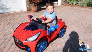 Kendal Drives The Spider-Man Car