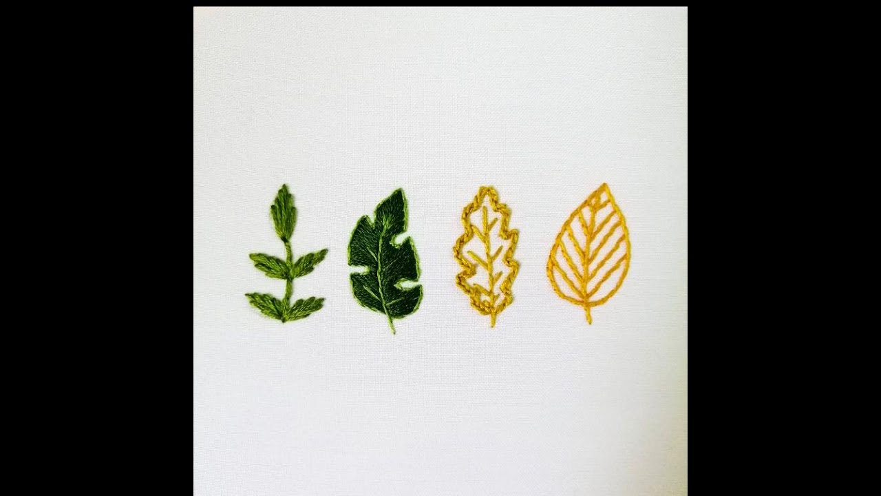 YAPRAK NAKIŞI NASIL YAPILIR - KASNAKTA YAPRAK NAKIŞI - YAPRAK İŞLEME -  HAND EMBROİDERY