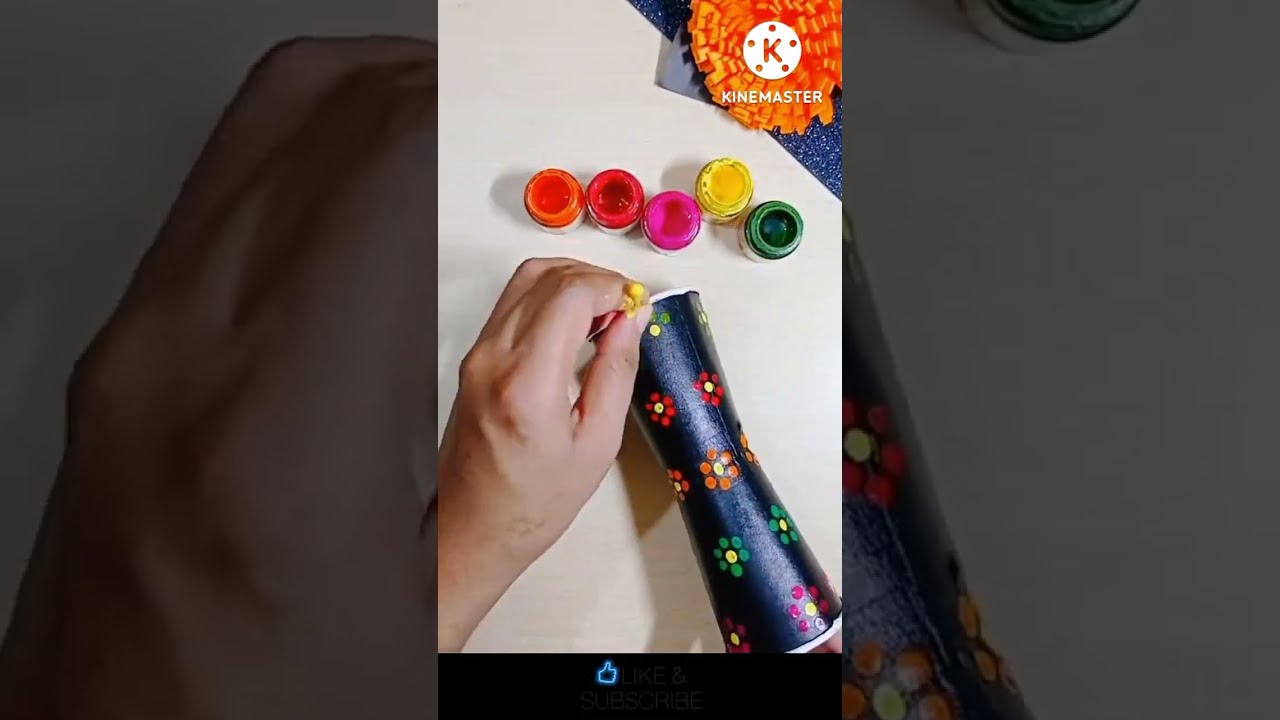 A beautiful pen stand  from paper cups ll 