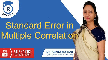 Standard Error| Multiple Correlation |Dr. Ruchi Khandelwal