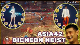 BLANK DRAGON + EXPEDITIONER  AT ASIA42 BICHEON HEIST | FAMOUS FAM VS HOF/STORM ALLIANCE | MIR4