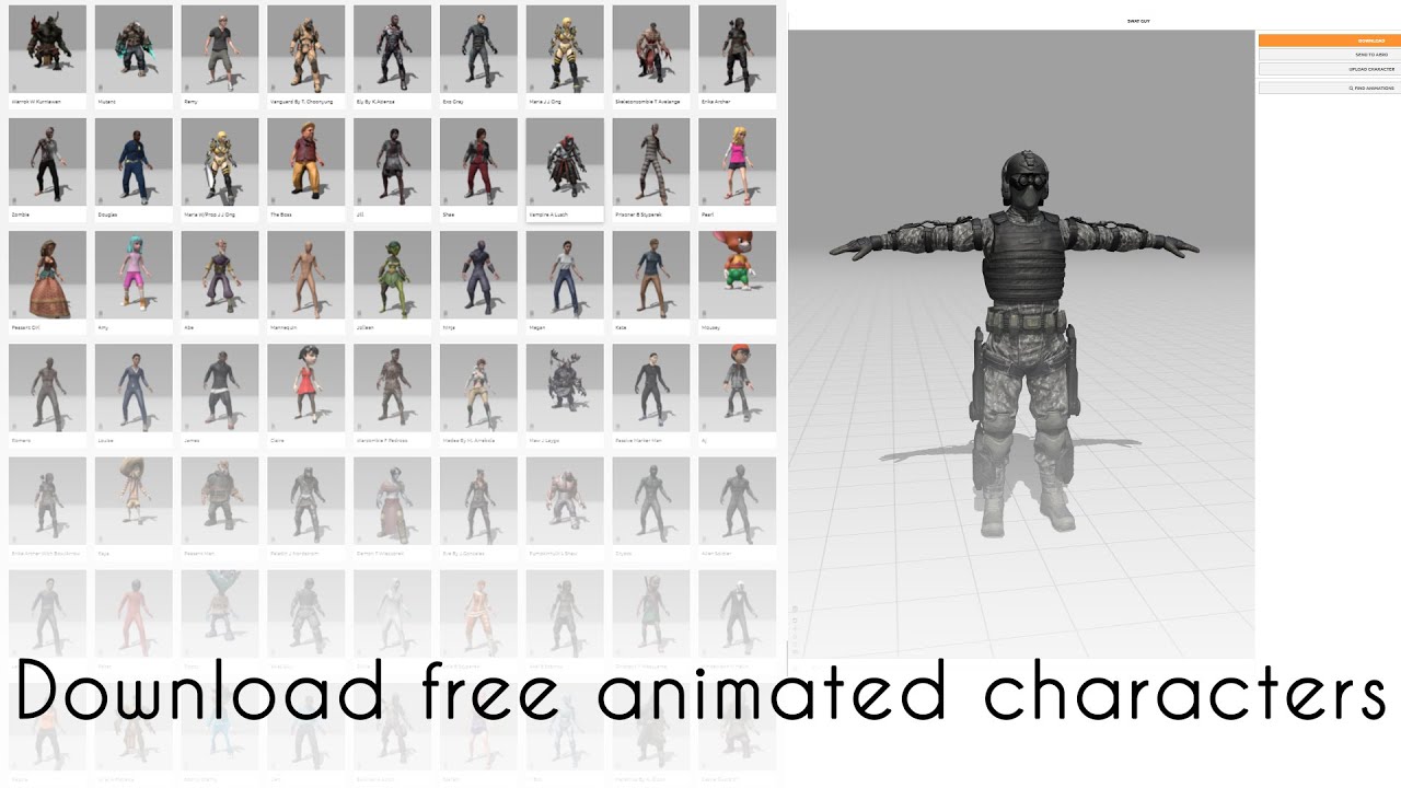 Download free 3D Rigged characters with animations | Nanthu VFX Factory ...