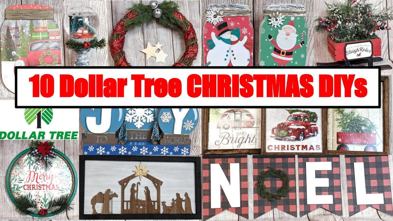 10 BEST* Christmas Crafts made in only 5 MINUTES! Dollar Tree DIYs 2023 