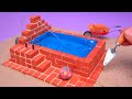 Increíble MINI PISCINA construida con mini ladrillos y materiales reciclables