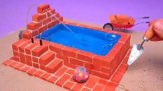 Increíble MINI PISCINA construida con mini ladrillos y materiales reciclables