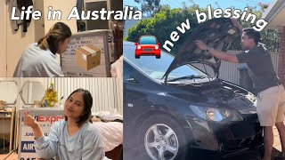 LIFE IN AUSTRALIA | new blessing 🚘🙏🏻 + bye balikbayan box • filipino food in woolies | VelBasilio