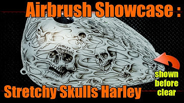 Airbrush Showcase : Stretchy Skulls Harley