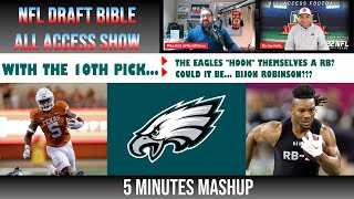 EAGLES - HOOK TEXAS RB BIJON ROBINSON AT NUMBER 10 - NFL DRAFT BIBLE ALL ACCESS