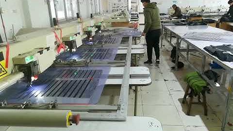 Richpeace multihead template sewing machine in client factory