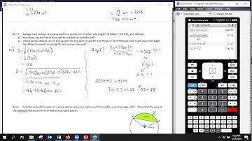 8.4 Area of SAS and SSS Triangles - Applications