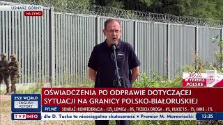 Szef Mswia Mariusz Kamiński Nasze Służby Solidarnie Wspierają Się W Obronie Polskich Granic