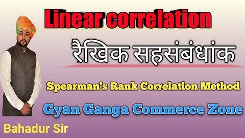 Linear correlation | spearman
