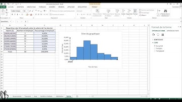 Histogramme (variable quantitative continue) avec Excel 2013