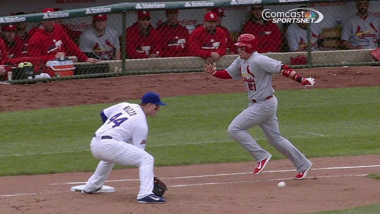 STL@CHC: Cubs challenge call in 5th inning - YouTube