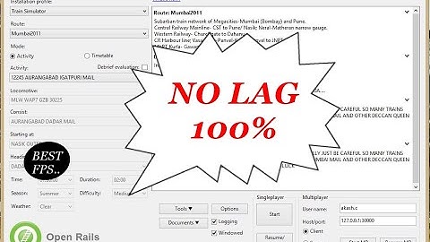 Best  Open Rails & PC setting for LAG free  GAMING for low end pc....