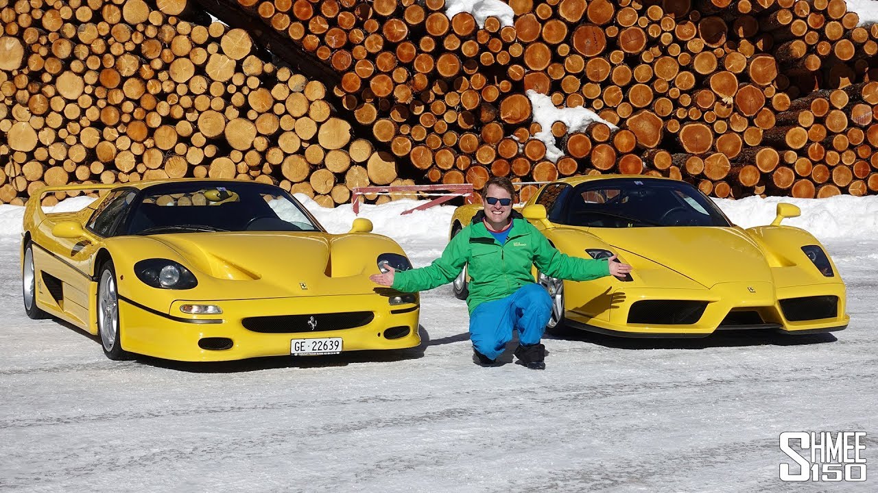 $5m FERRARI SNOW DAY! Enzo, F50, F12tdf, GTC4Lusso