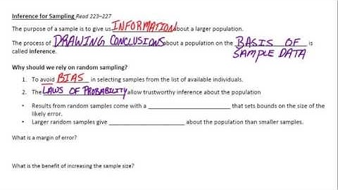 4.1 (Day 3 cont.) More about Sampling: Inference for Sampling