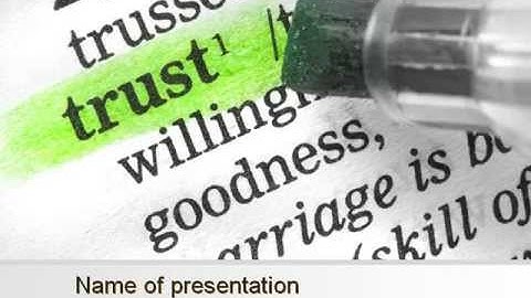 The Word Trust PowerPoint Template