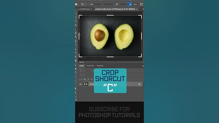 Photoshop Quick Tips: Crop Image with Crop Tool #shorts
