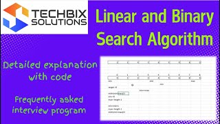 Linear and Binary Search Algorithm in Java | Detailed explanation with code