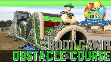 Boot Camp Challenge Obstacle Course | Inflatable Military Obstacle Course | Camouflage Inflatable
