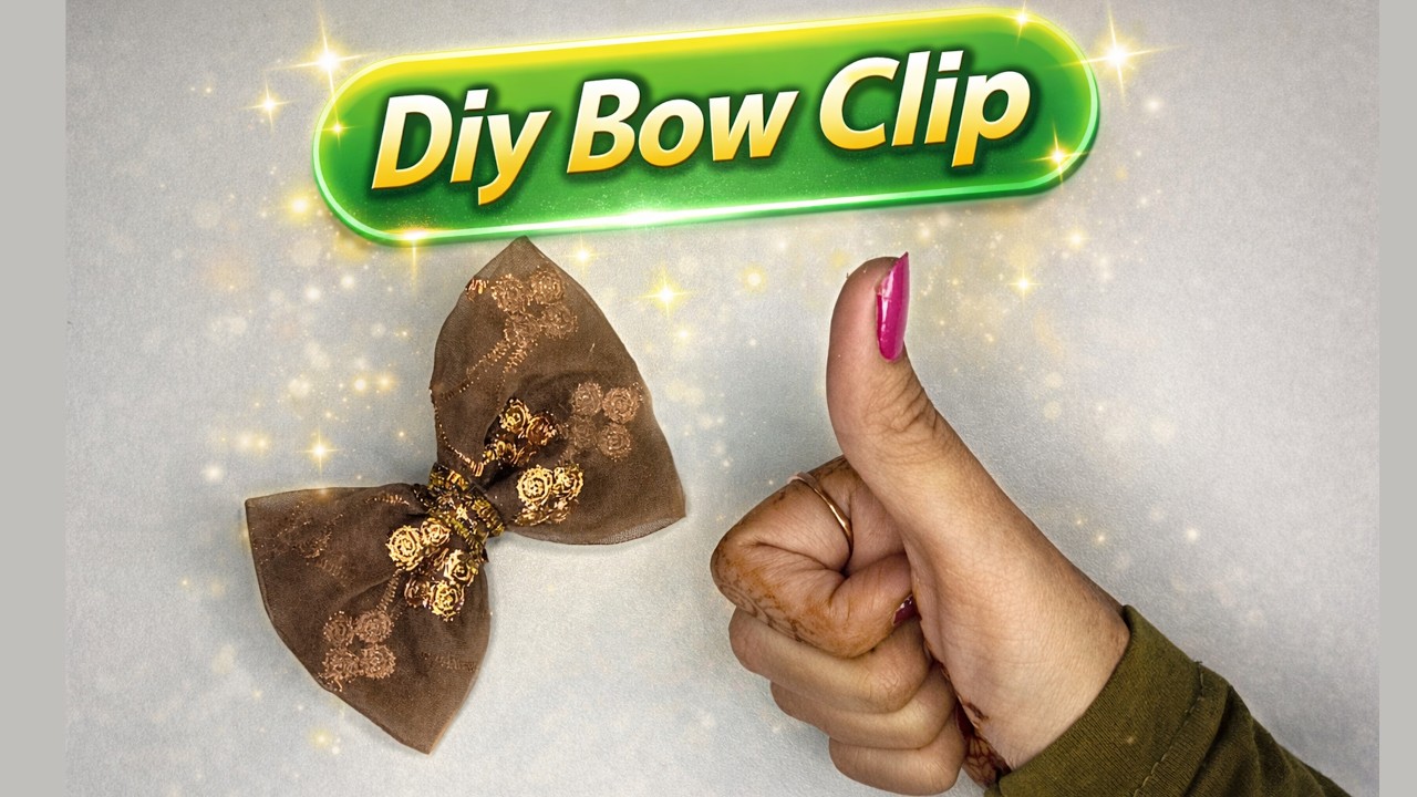 How To Make DIY Bow Hair Clip🎀 |Easy diy hair clip 👍|diy ideas 🥰 