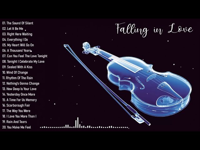 Beautiful Romantic Violin love songs Instrumental ♫ Most Old Beautiful Love Songs 70's 80's 90's class=