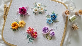 프랑스자수 ㅣ6 화사한 입체 꽃자수 6 Bright 3D flower embroidery