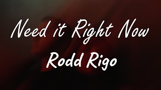 Rodd Rigo - Need it Right Now (Lyrics)