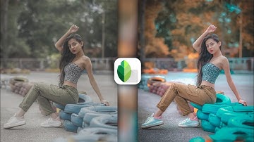 moody and orange realistic effect background editing || snapseed new trick background colour change