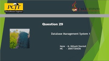 Database Task 29 | 1st Year | Java Institute