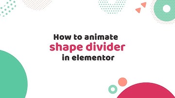 How to animate shape divider in elementor-Avro