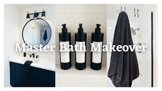 MASTER BATHROOM MAKEOVER| DECORATE WITH ME|AFFORDABLE ESSENTIALS|AMAZON,TARGET,HOMEGOODS,WALMART