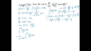 Integral test example 2