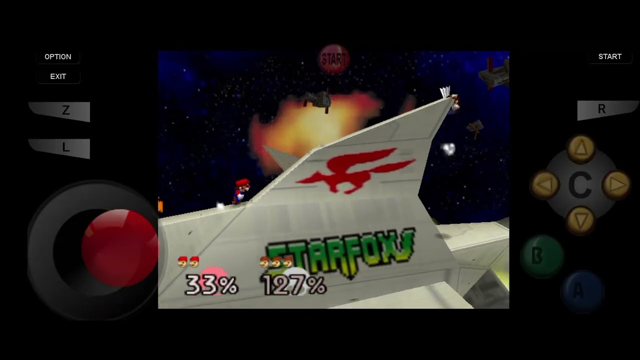 Jugando smash bros 64