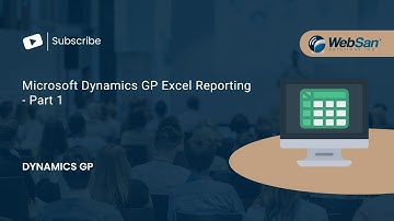 Microsoft Dynamics GP Excel Reporting - Part 1