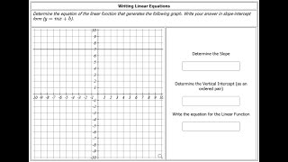 [Math] Writing Linear Equations Determine the equation of the linear function that generates the fo
